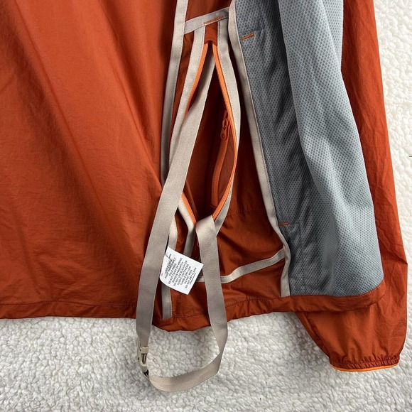 REI Women's Size M Orange Nylon Hooded Windbreaker Lightweight Jacket Shell - Picture 9 of 13
